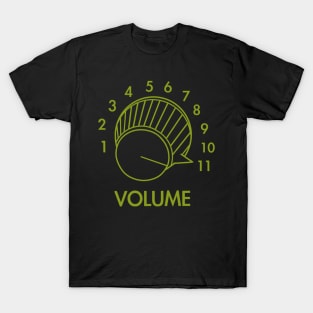 Guitar Volume Knob Up To 11 - Classic Rock Band Amp Joke T-Shirt